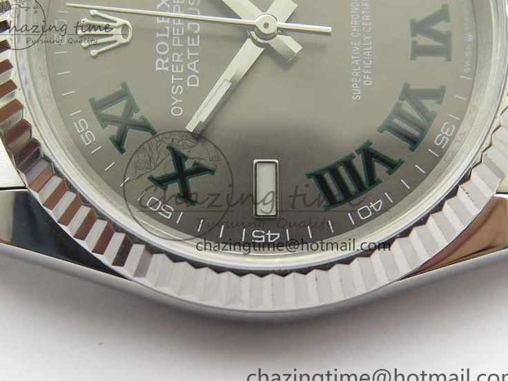 MiroTime 1221 Compact DateJust 36 SS 126234 BP Maker 1:1 Best Edition Fluted Bezel Gray Roman Dial on Jubilee Bracelet 2527